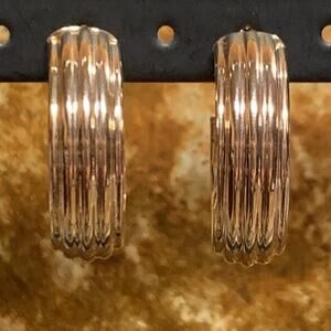 Milor Bronze Hoop Earrings in Rose Gold Made in Italy